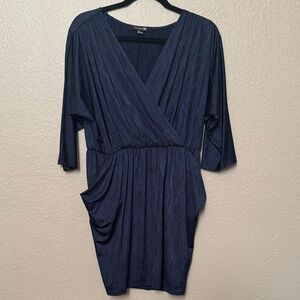 Forever 21 Midnight Blue Wrap Dress- Size Large